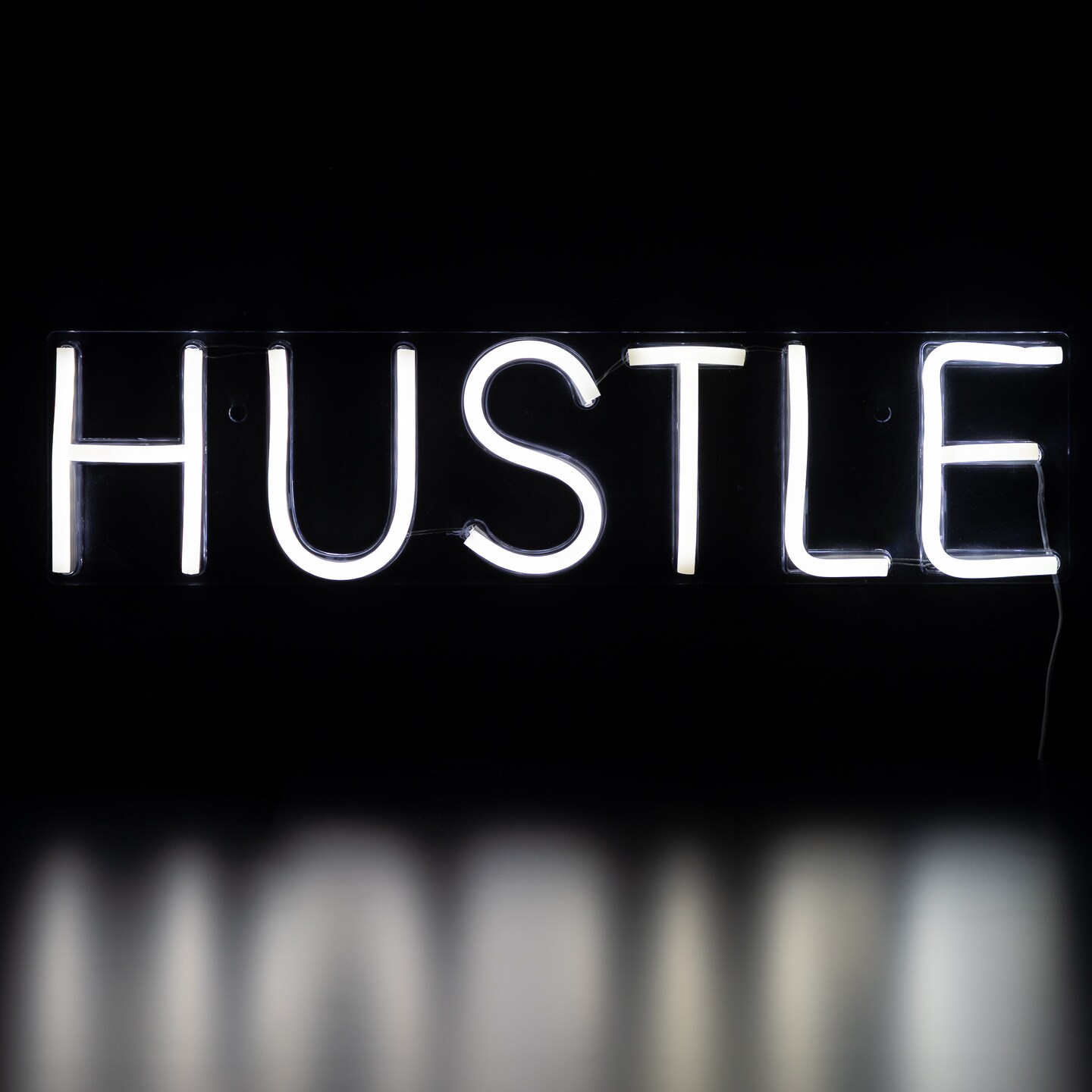 Northlight LED Hustle Neon Lighted Wall Sign - 20&#x22; - White