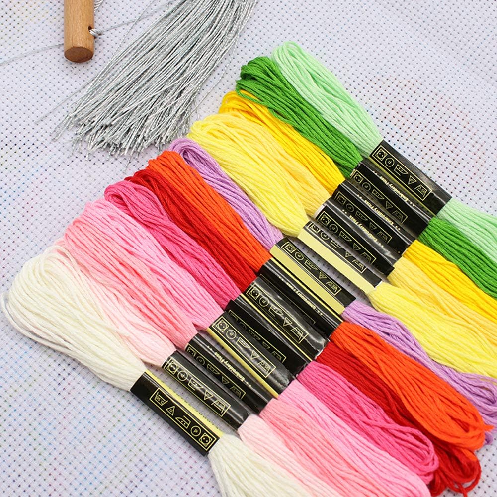 Friendship Bracelet String 50 Skeins Rainbow Color Embroidery Floss