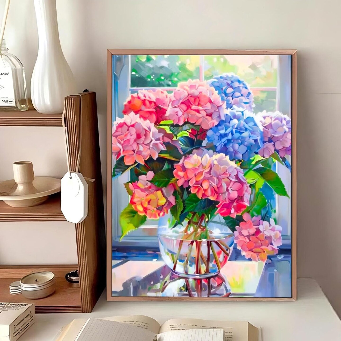 Diamond Art Kits for Adults, Flowers Diamond Painting Kits, Dot Art for Adults, for Gifts and Home Interior Decor 12x16 Inch