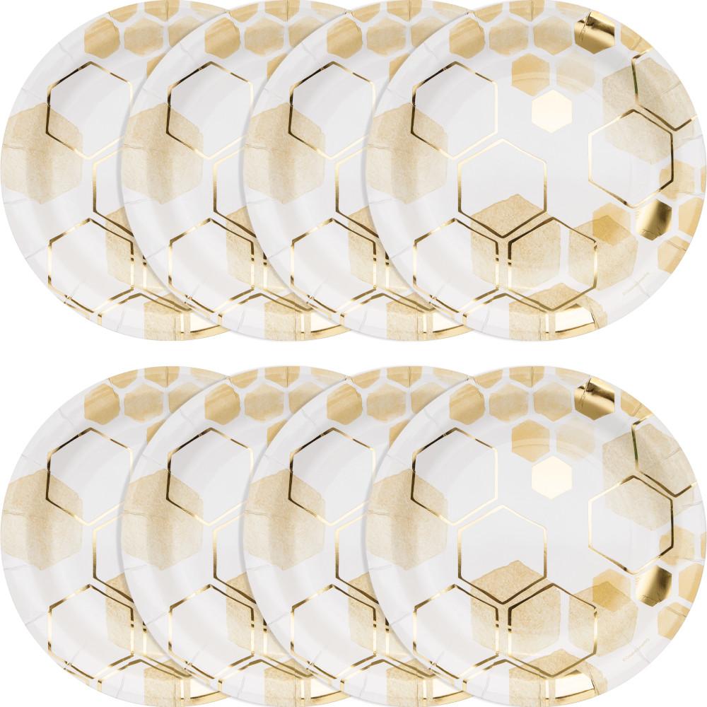 96 pc Bulk Honeycomb Dinner Plates