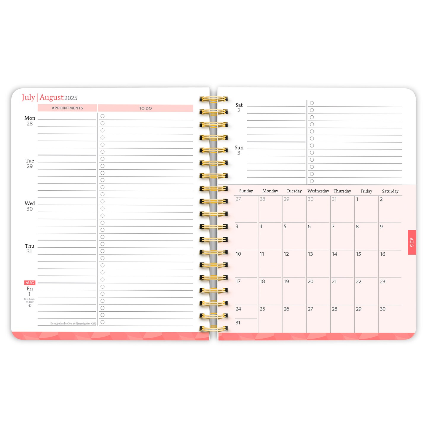 Bonnie Marcus OFFICIAL | 2026 6 x 7.75 Inch 18 Months Weekly Desk Planner | Foil Stamped Cover | July 2025 - December 2026