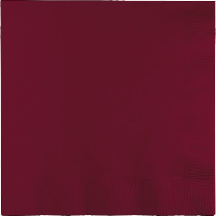 500 pc Bulk Burgundy Luncheon Napkins 3 ply
