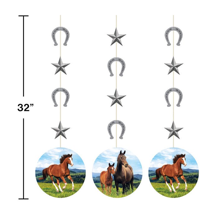 36 pc Bulk Horse and Pony Hanging Decorations