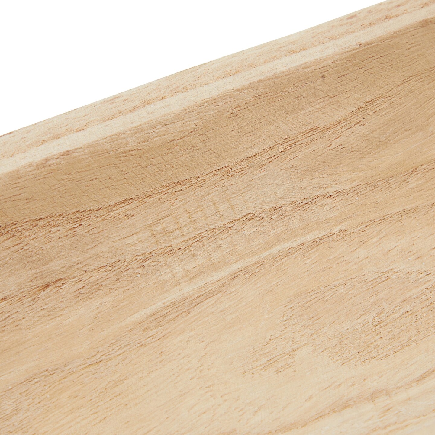 Handmade Wooden Dough Bowls for Decor, Oval Paulownia Wood Centerpiece (17 x 6 x 3 In)