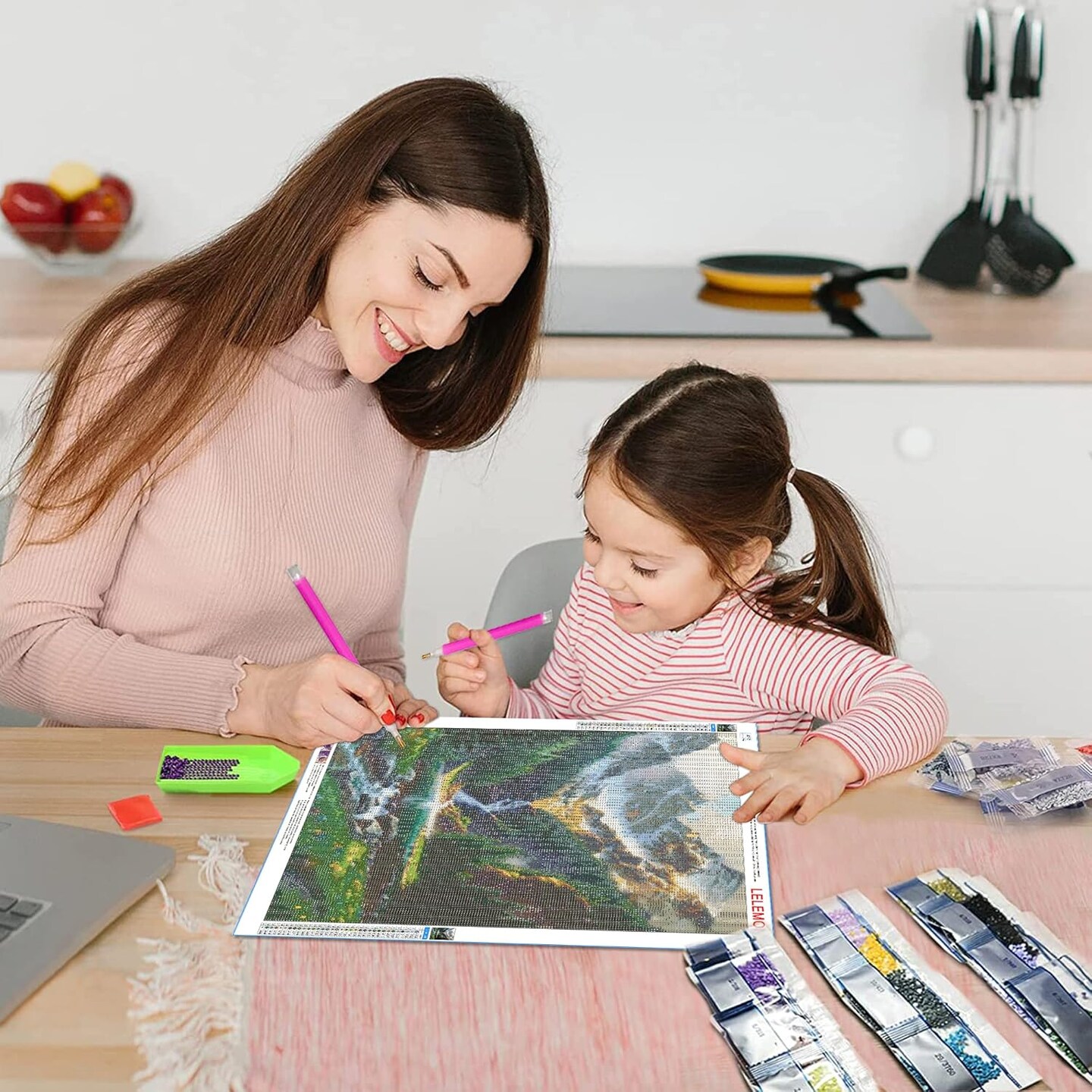 Diamond Painting Kits,Waterfall Diamond Art for Adults,Mountain 5d Diamond Painting Kits for Adults,Scenery Diamond Art Kits with Diamond Painting Accessories for Home Wall Decor 12 x 16inch