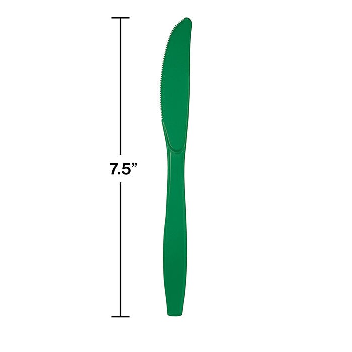 288 pc Bulk Emerald Green Plastic Knives