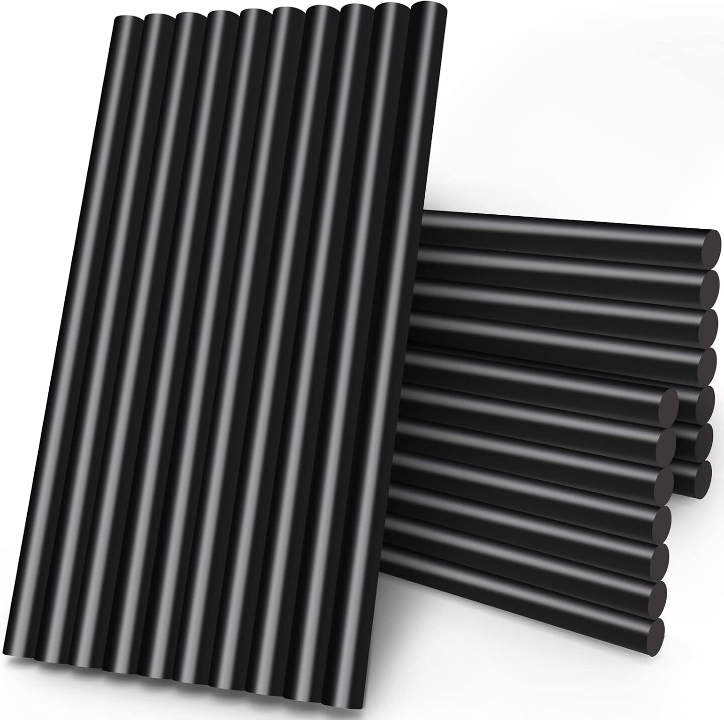 Black Craft Glue Gun Sticks, 0.43&#x22; Dia x 8&#x22; Long Full Size Hot Melt Glue Sticks for Fabric Adhesive Glue Sticks for DIY, Decoration, Car Dent Repair, Gluing Project, Wax Seal Stamp, 24 PCS