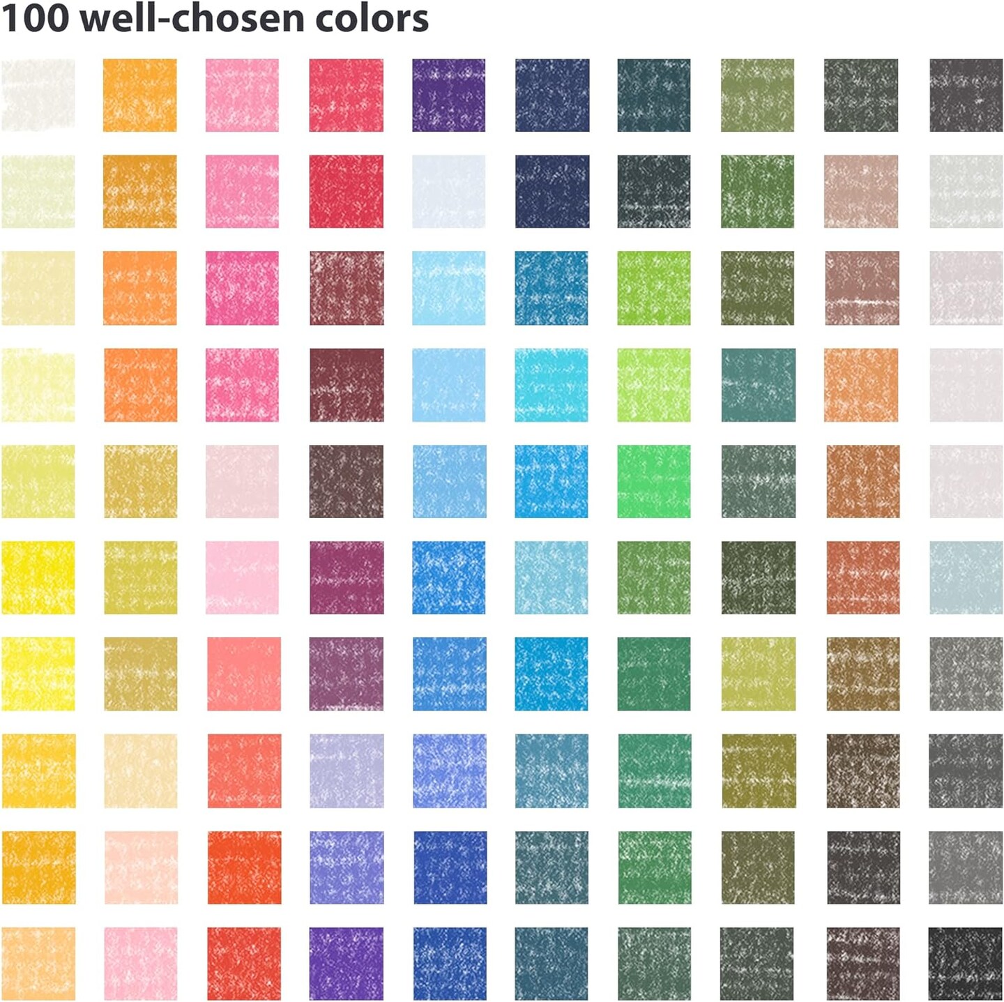 100 Professional Grade Soft Pastels - Artist Chalk Set in Wooden Box - Colored Drawing Art Supplies Kit - Pastel Colors for Painting, Sketching - Vibrant Pigments for Adults, Beginners