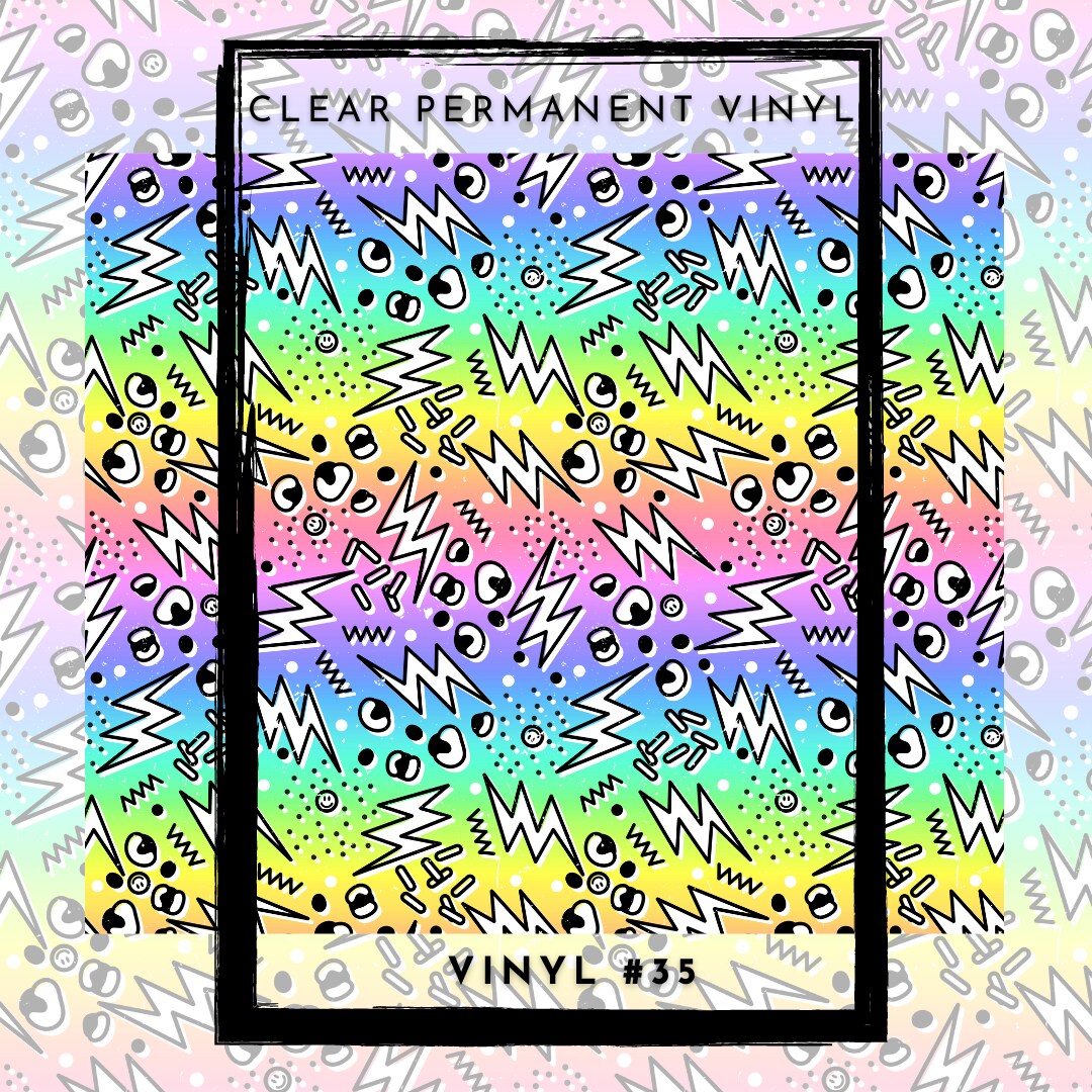 #35 CLEAR Save The 90s 12x12 Pattern Vinyl