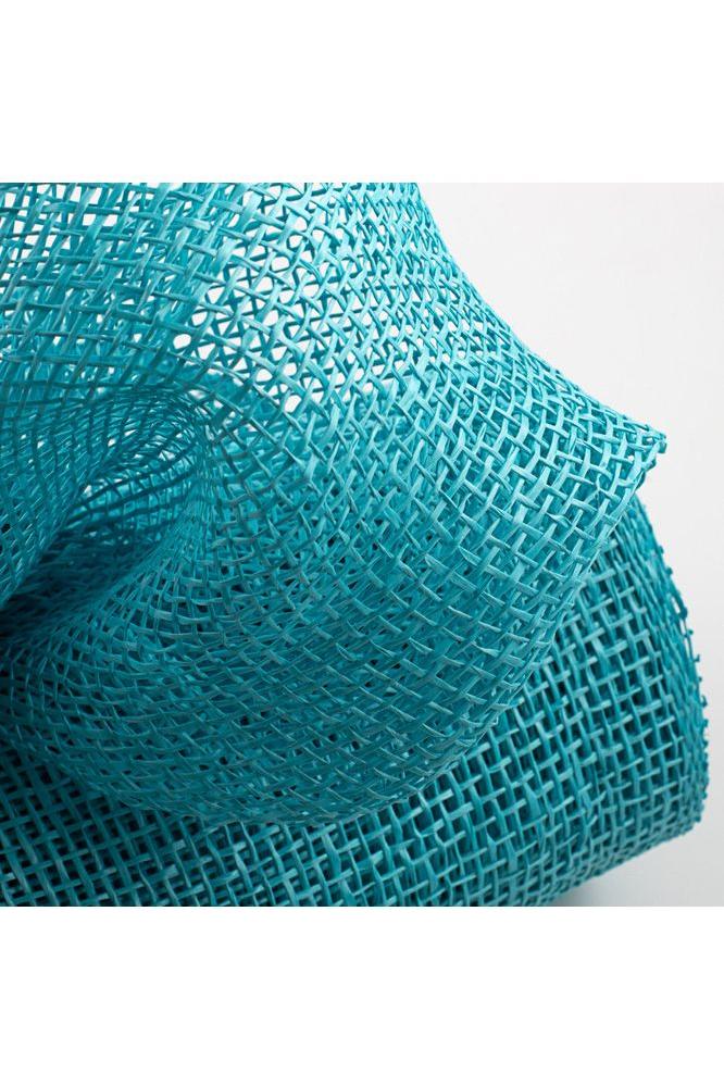 10&#x22; Poly Burlap Mesh Ribbon: Turquoise Blue