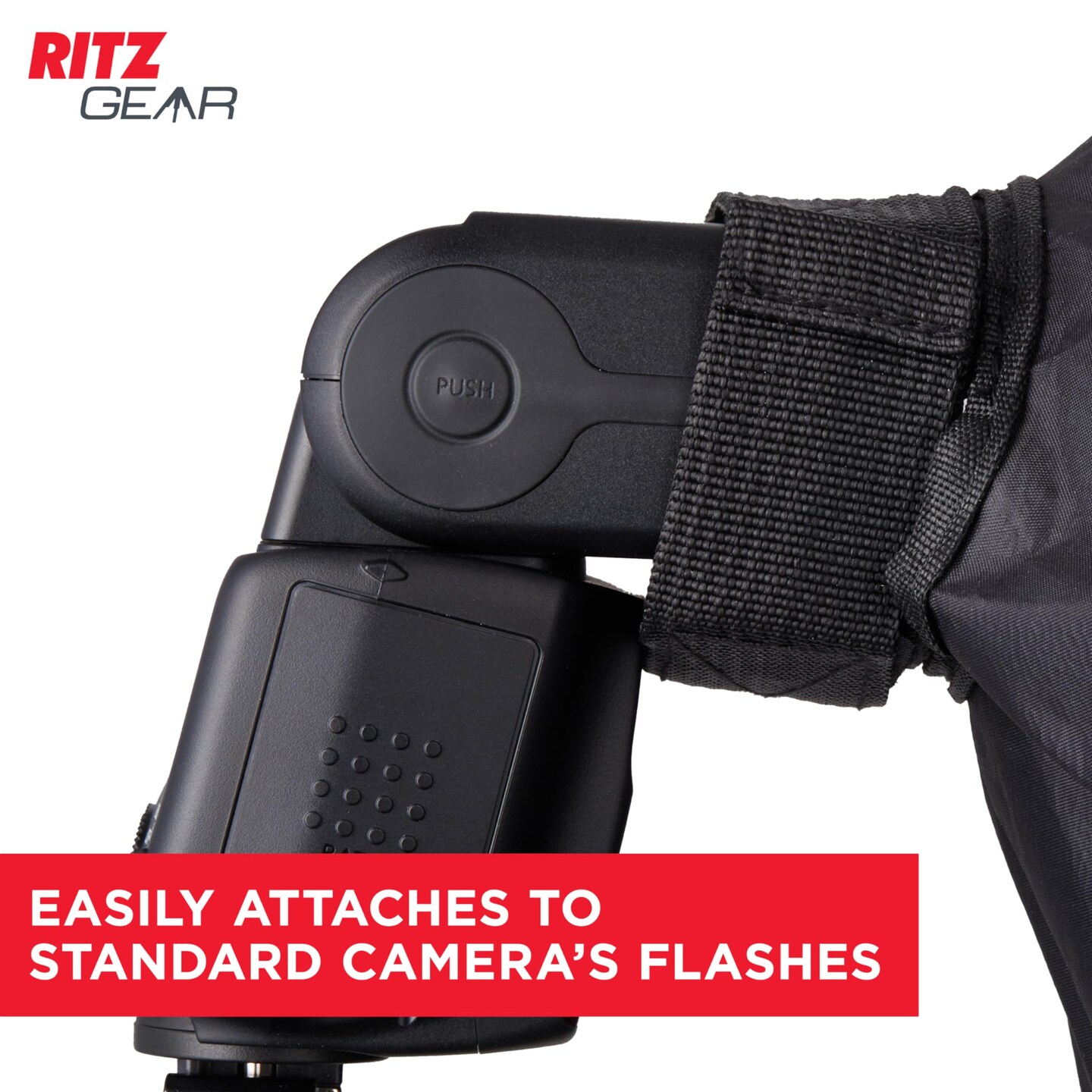 RitzGear Conic Dish Collapsible Camera Flash Diffuser for Flash Speedlights with Adjustable Strap