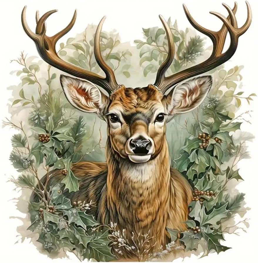 5D Colorful Elk Diamond Art Painting Kits for Adults,Animals Diamond ...