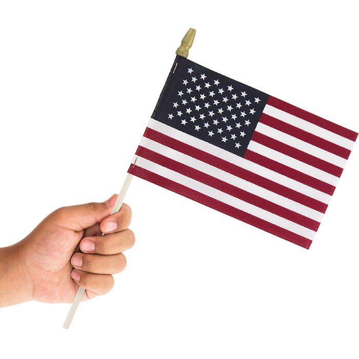 36 pc Bulk Small Cloth American Flags