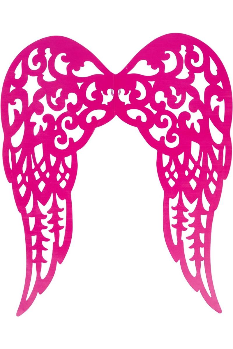 24&#x22; Metal Filigree Angel Wings: Hot Pink
