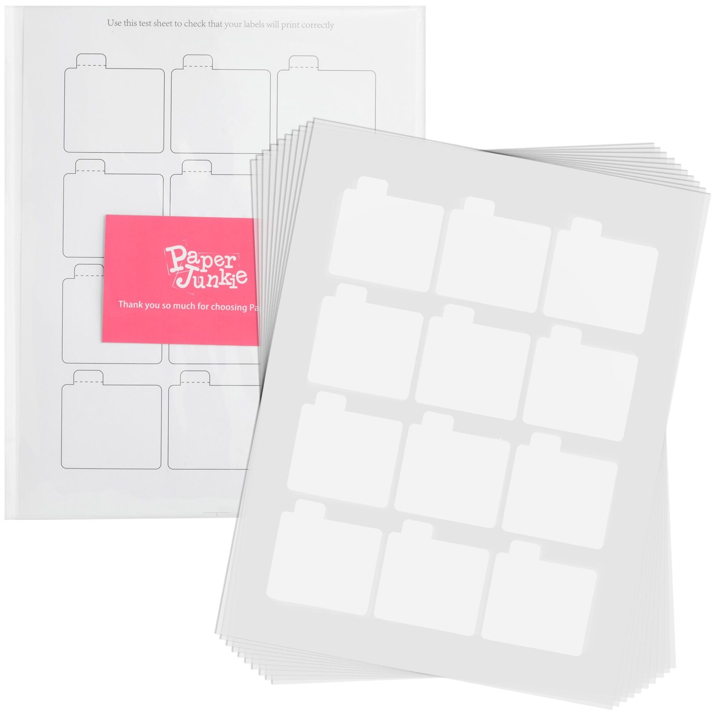 Paper Junkie 240 Pack Printable Lip Balm Labels for Tubes - Bulk Customizable Stickers for Containers (20 Sheets, 2.15x2.15 in)