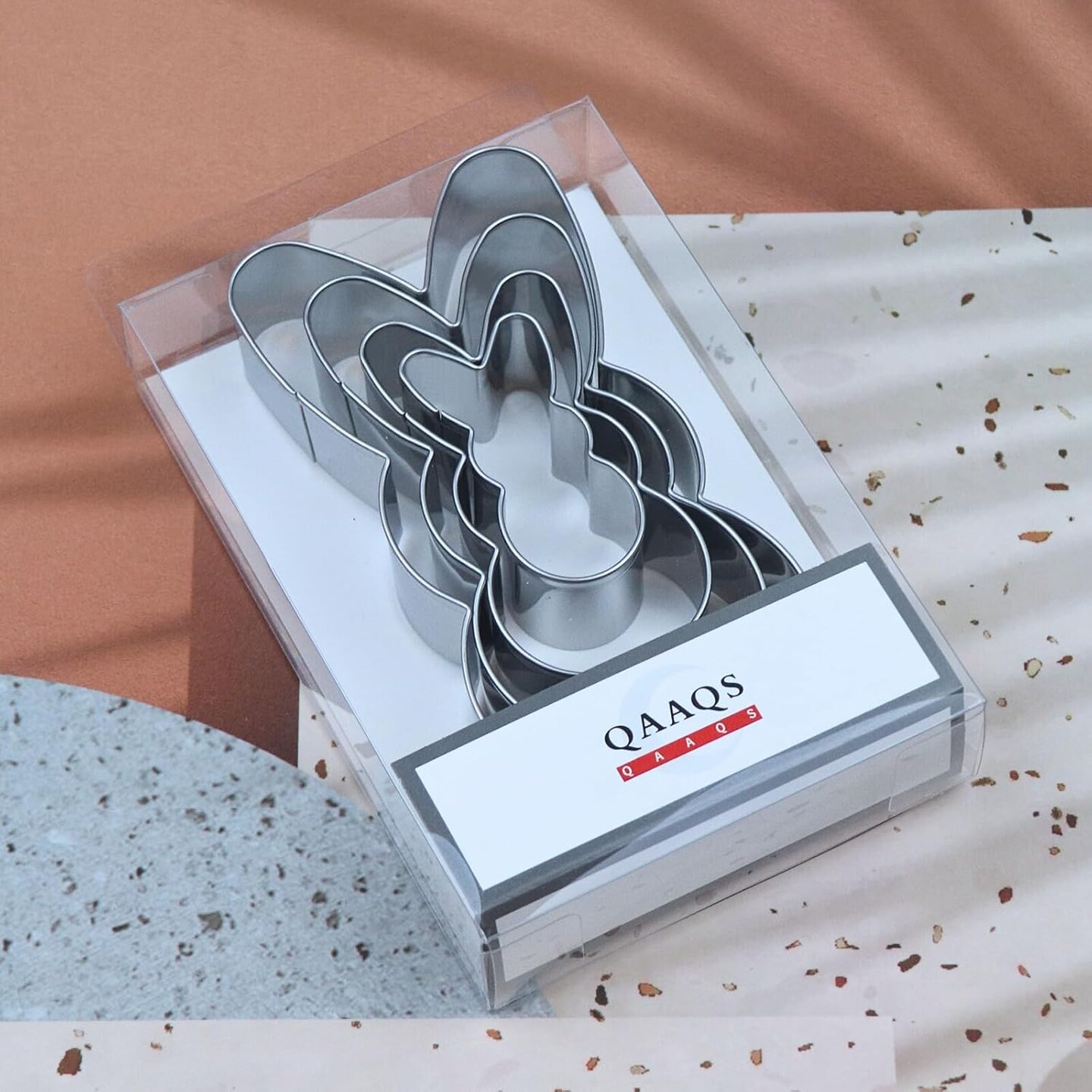 Easter Bunny Cookie Cutter Set - 5 inch, 4 inch, 3 inch, 2 inch - 4 Piece Large Rabbit Cookie Cutters Shapes Molds - Stainless Steel