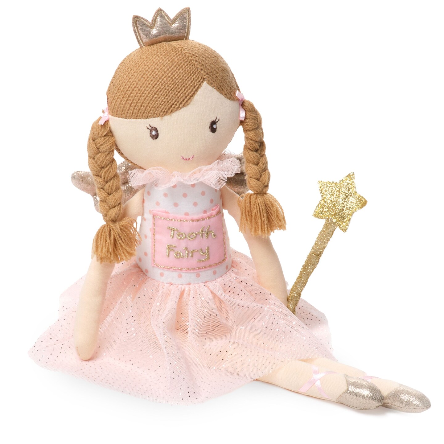 Bearington Pixie Soft Plush Tooth Fairy Doll, 14 Inches