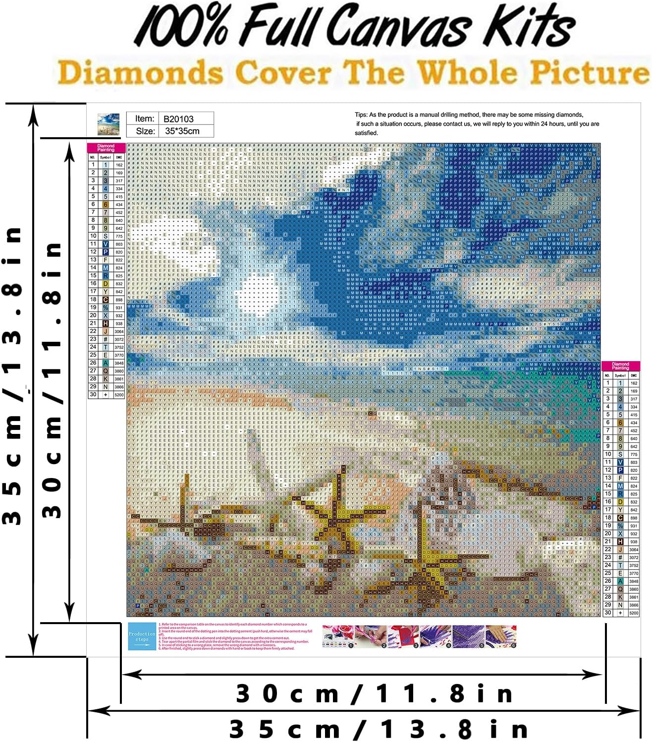 Seaside Beach Diamond Painting Kits for Adults,Starfish Seashell Diamond Painting Kits Ocean Theme, Beach Landscape Diamond Art,Ocean Diamond Art Perfect for Home Wall Decor(14x14in), white