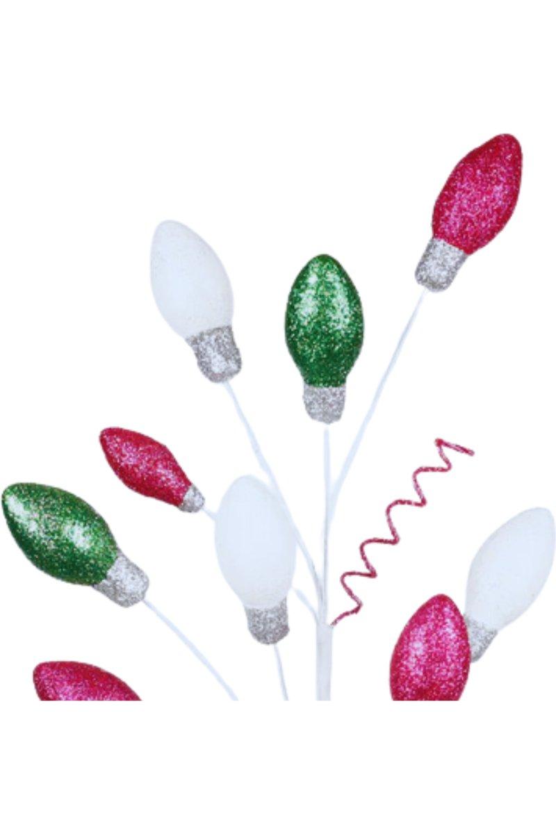 Pink Green White Christmas Light Glitter Spray 29&#x22;