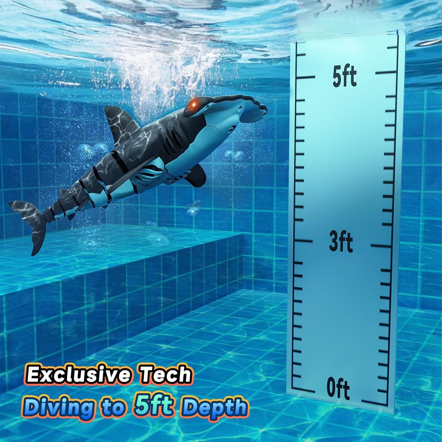 Summer Remote Control Shark Toys High Simulation, Party Fun Games for Pool &#x26; Bath (Gray)