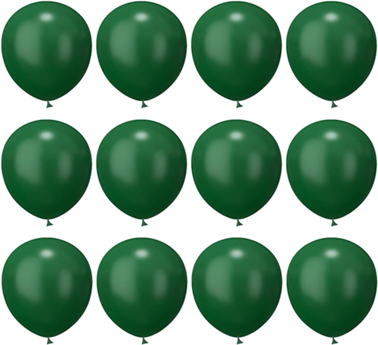 12 inch Dark Green Latex Balloons, 60 pcs Thick Dark Green Balloons for Party Decorations