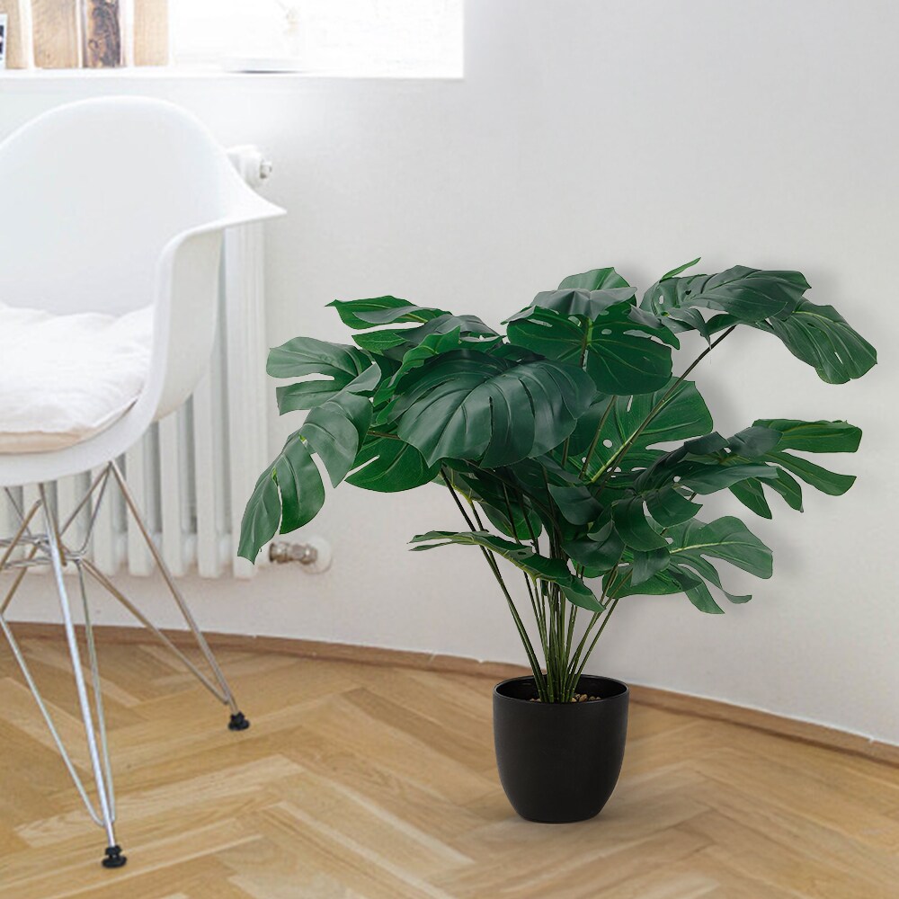 Living Real Looking Artificial Plant in Pot, Faux Plant for Indoor Decor, Green Potted Plant