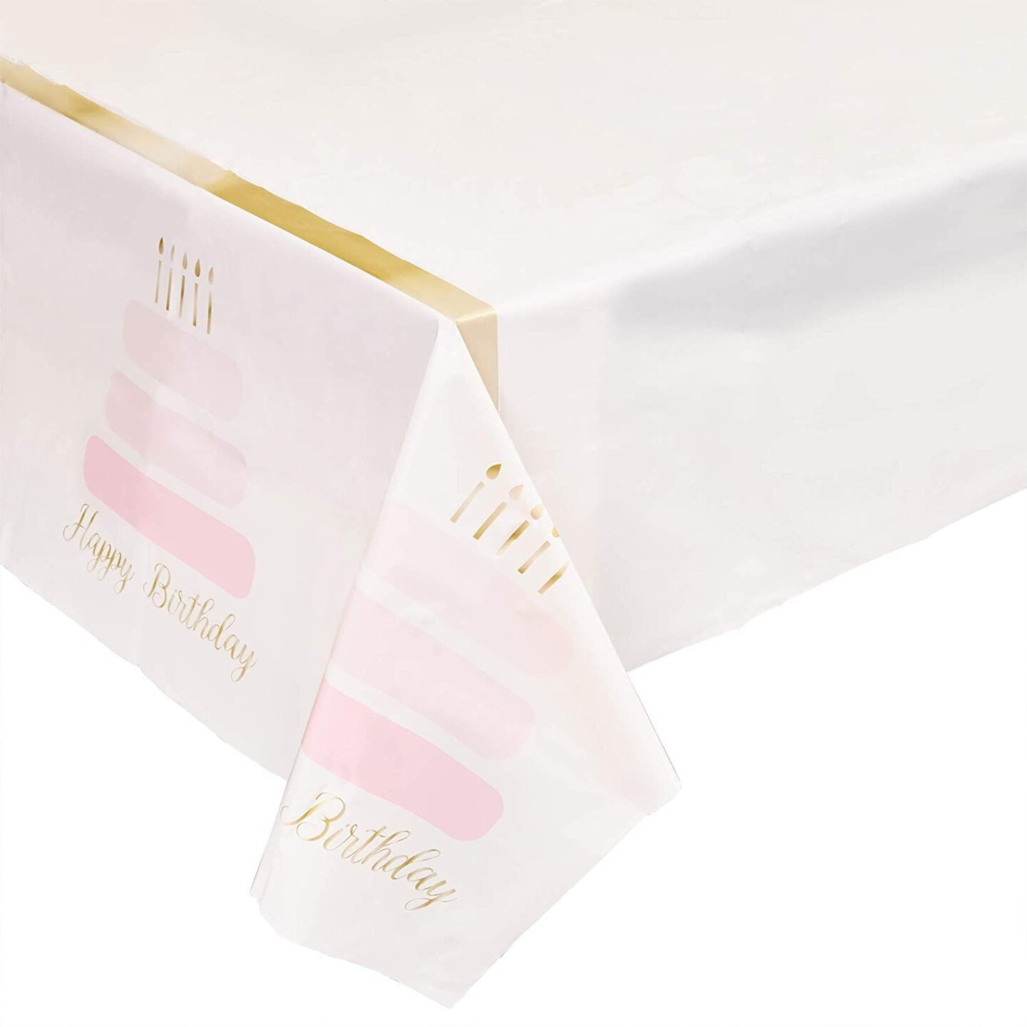 Sparkle and Bash Plastic Table Covers for Birthday &#x2013; Disposable, 54 &#xD7; 108 Inches, Pack of 3