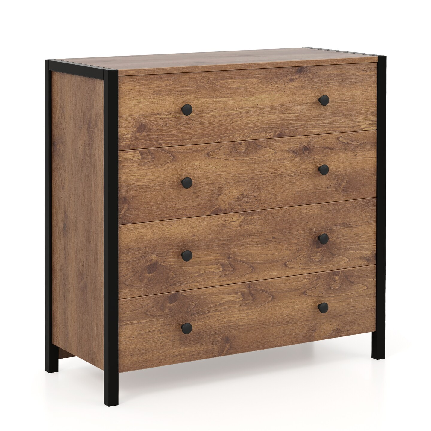 4-Drawer Dresser with Metal Knobs and Anti-Tip Safety Design, Color: Oak |  Michaels