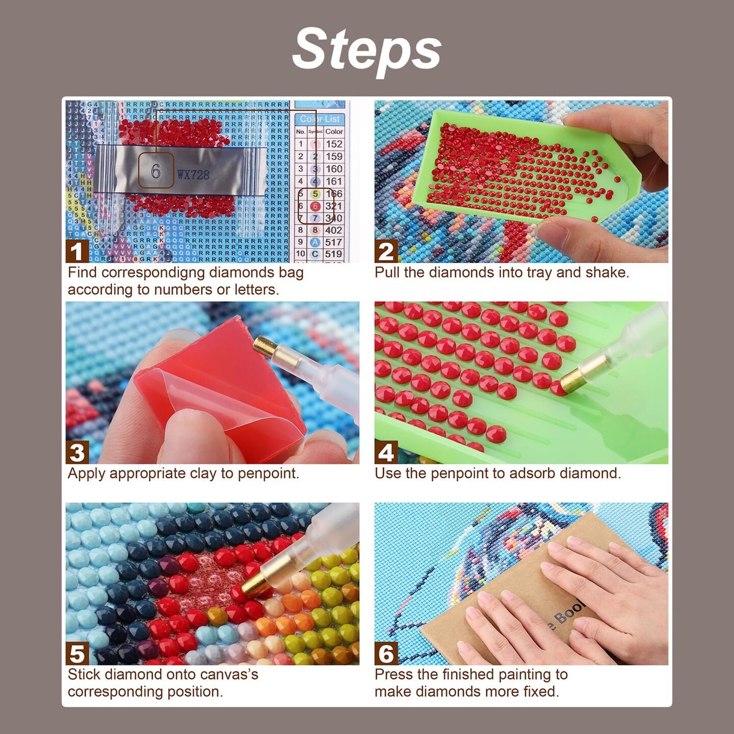 Diamond Painting Kits for Adults, Cardinal 5D DIY Diamond Art Kits for Beginners Round Full Drill Diamond Painting