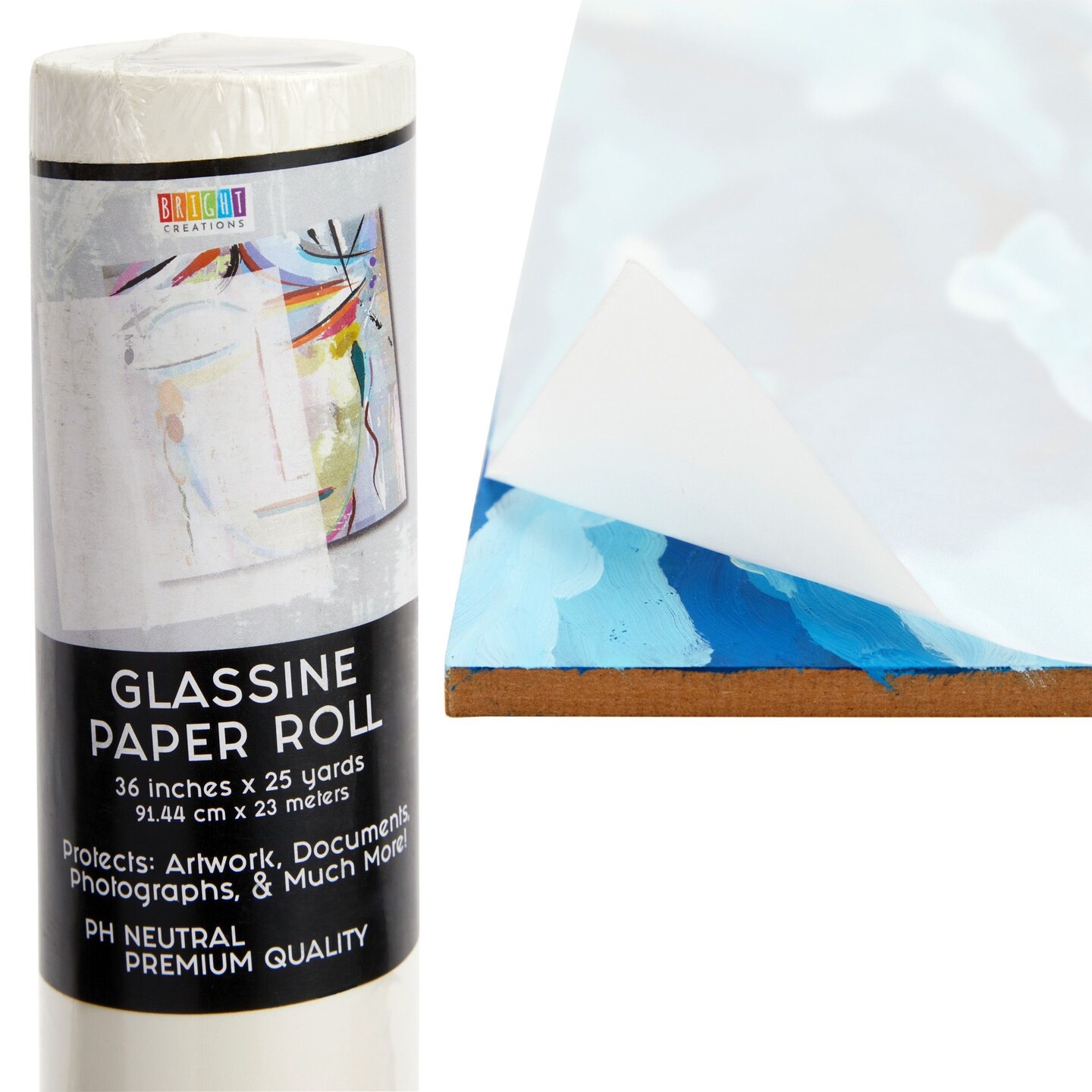 Glassine Paper Roll for Artwork, Crafts, and Baked Goods (36 Inches x 25 Yards)
