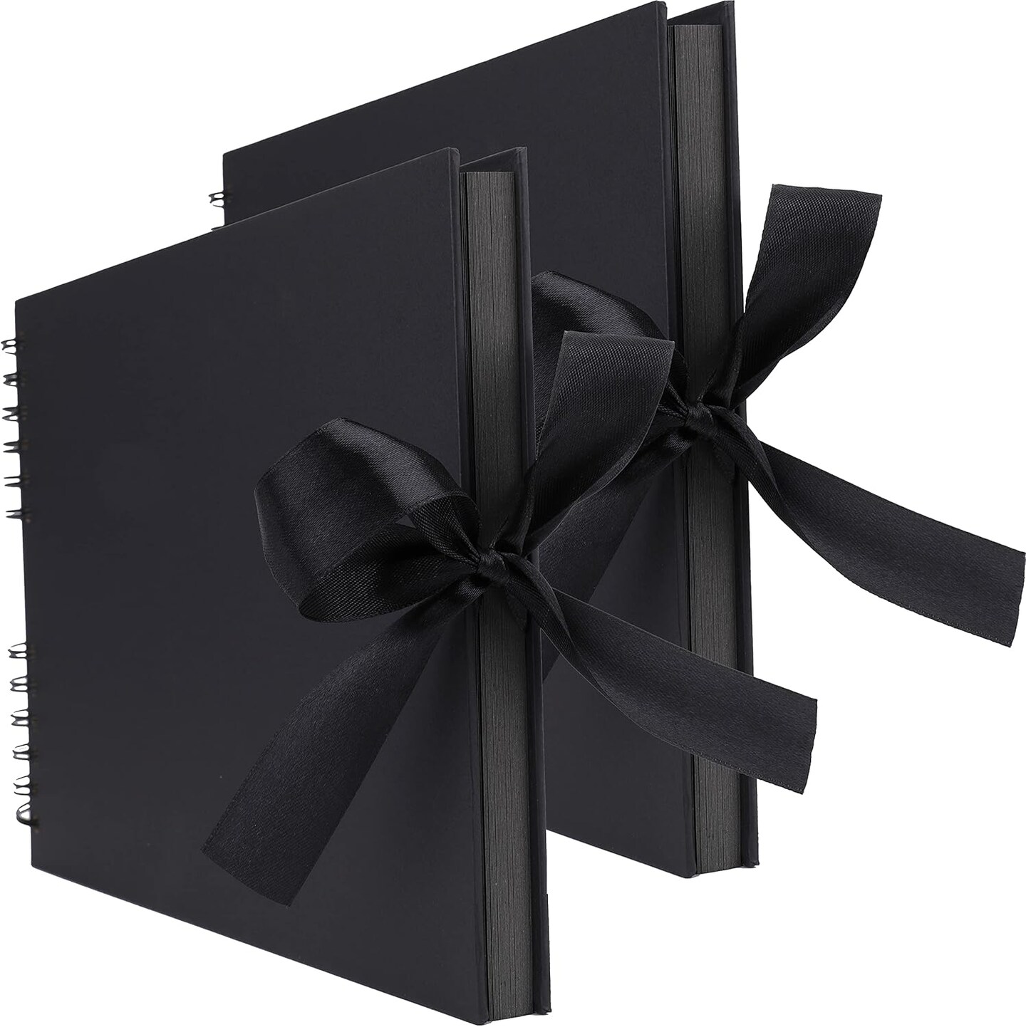 2 Pack 80 Pages Scrapbook Album, Photo Album Memory Book, Total 160 Pages - Black