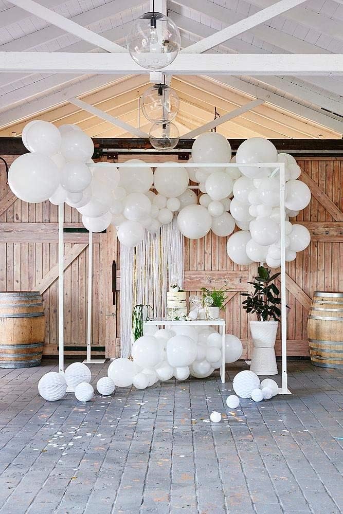 White Balloons Party Balloons 5 Inches Matte White Balloons Mini Balloons 50 PCS Small White Color Party Balloons Latex Balloons Birthday Balloons for Party