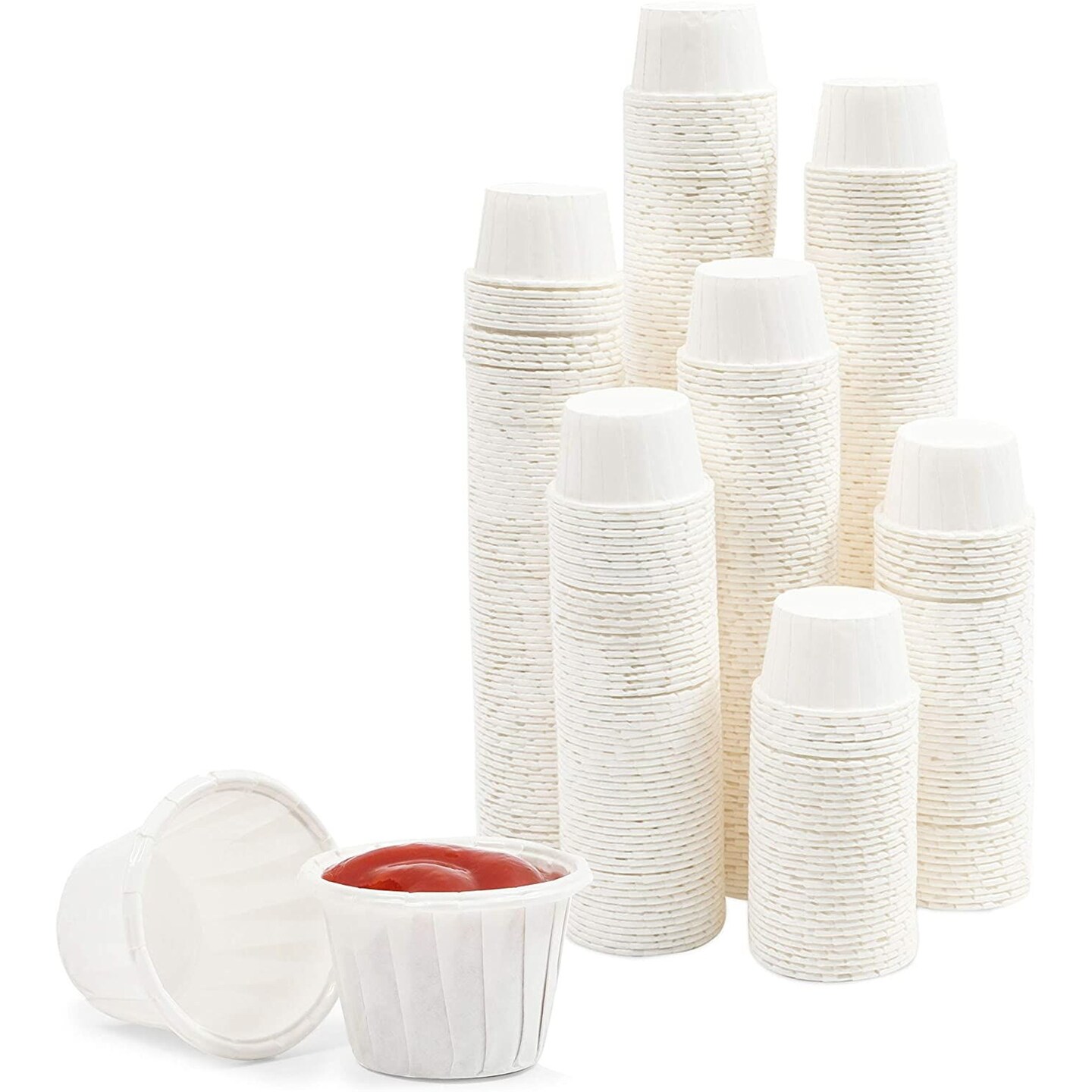 Stockroom Plus 600 Pack Mini Sample Cups for Tasting, Small Disposable White Taster Cups for Condiments, Medicine (White, 0.5 oz)