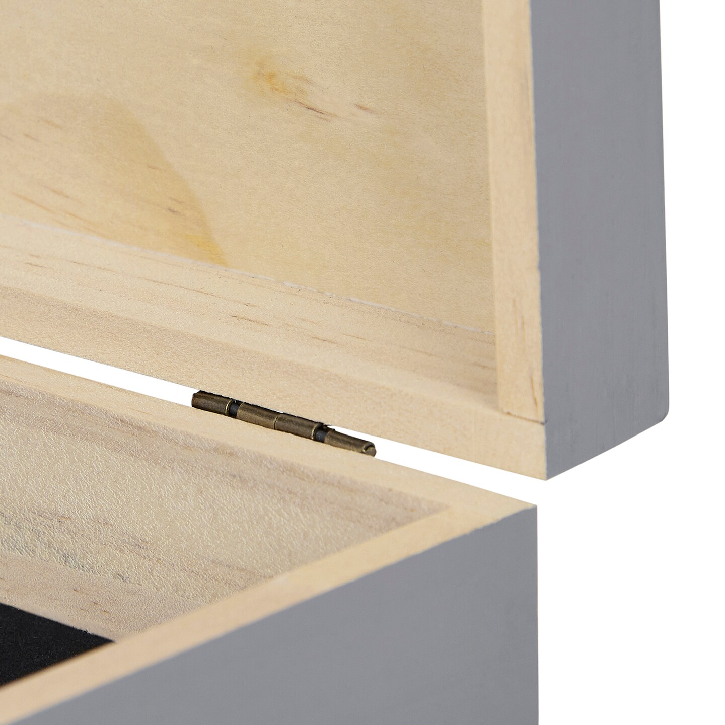 Makerflo Natural Pine Wood Cigar Box, Hinged Back &#x26; Front Clasp, Black Felt Lined, 8.5&#x22; x 8&#x22; x 2.4&#x22;, Ideal for Craft - (Laser Engraving, Epoxy, UV DTF, and Vinyl)