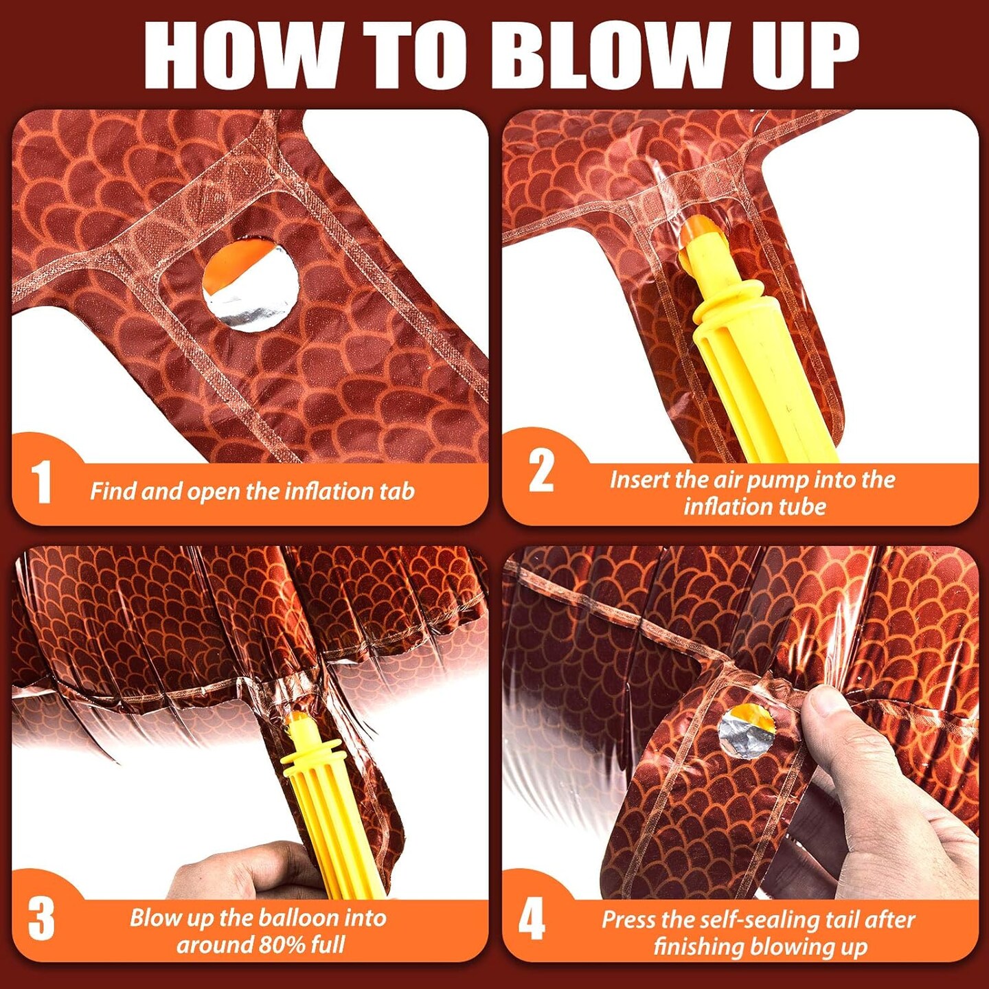 Football Balloons Football Rugby Shaped Aluminum Foil Balloons for Sport Themed Rugby Birthday Party Decor, 26 Inch(12 Pieces)