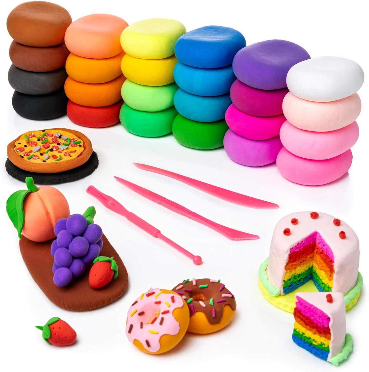 TOGM 68 Color Air Dry Clay Kit - Modeling Clay With Tools For Kids Arts & Crafts 3-12 Years