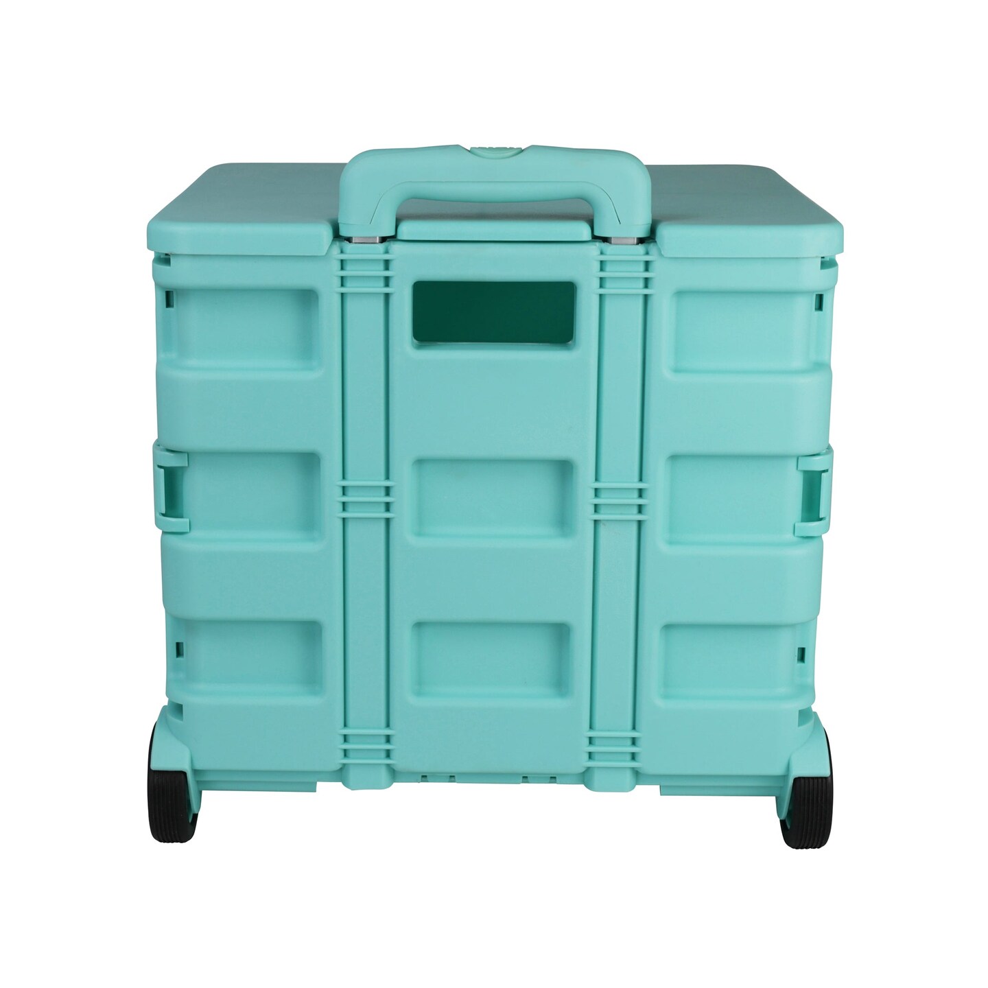 Collapsible Plastic Rolling Craft Cart, Green