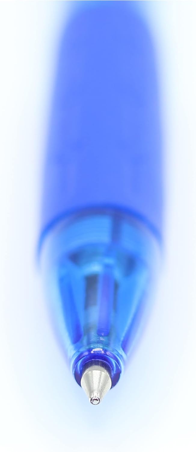 Retractable Blue Ballpoint Pens - 24-Pack Writing Pens - Comfortable Grip - 0.7mm Fine Point for Smooth Writing - Fast-Drying Ink Pen - Ball Point Pens - Modern School, Office Supplies