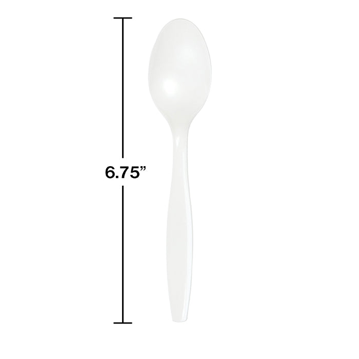 600 pc Bulk White Plastic Spoons