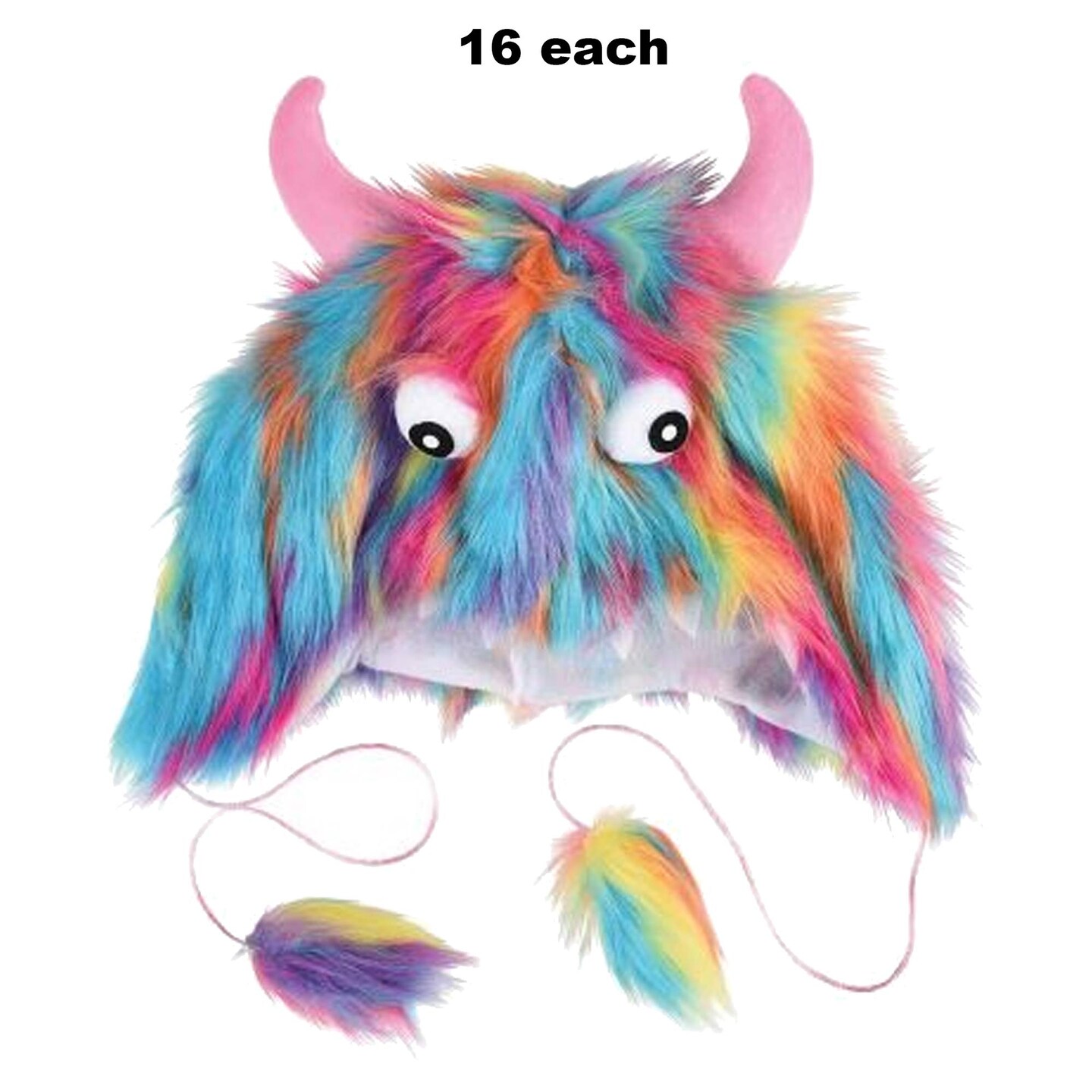 Furry Monster Hat 14 inches wide