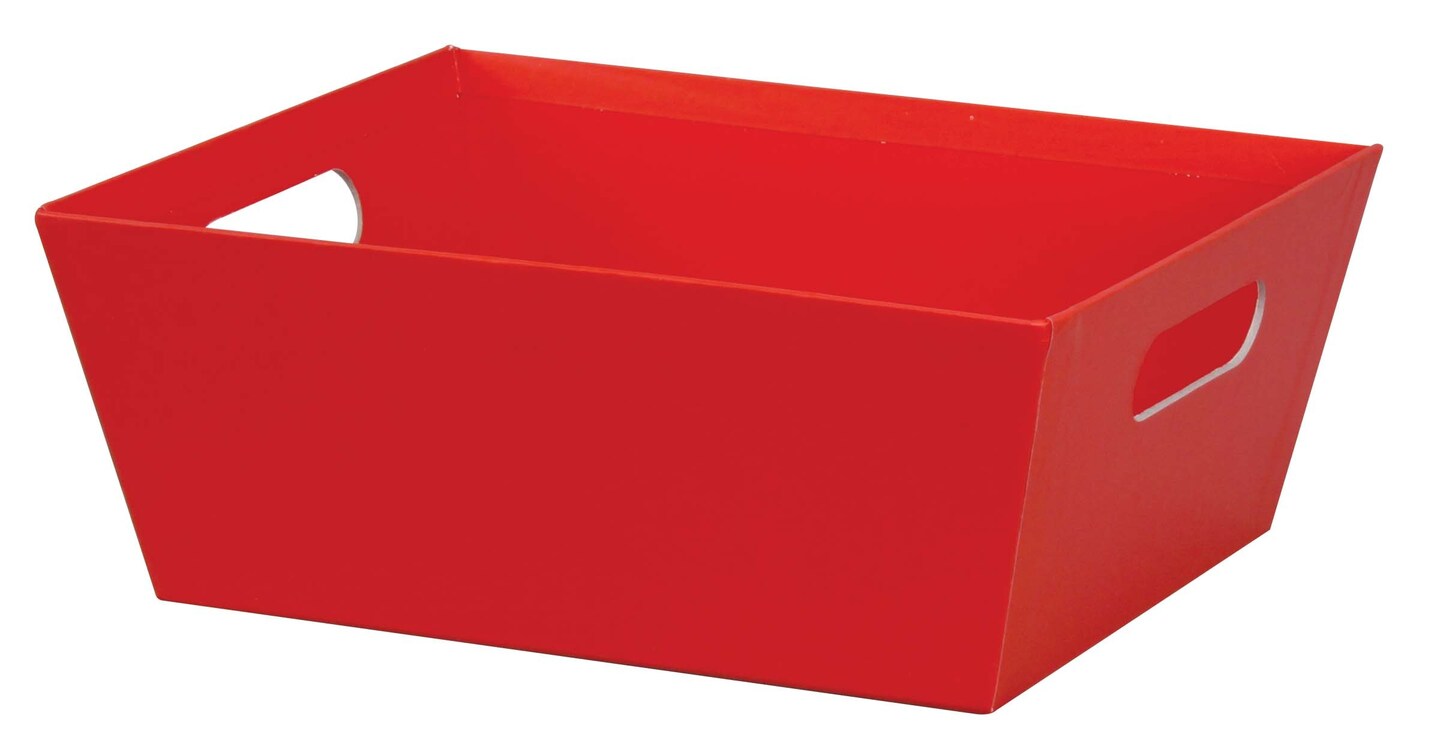 Pack/3: Red Baskety Tray - 12 x 9-1/2 x 4-1/2&#x22;