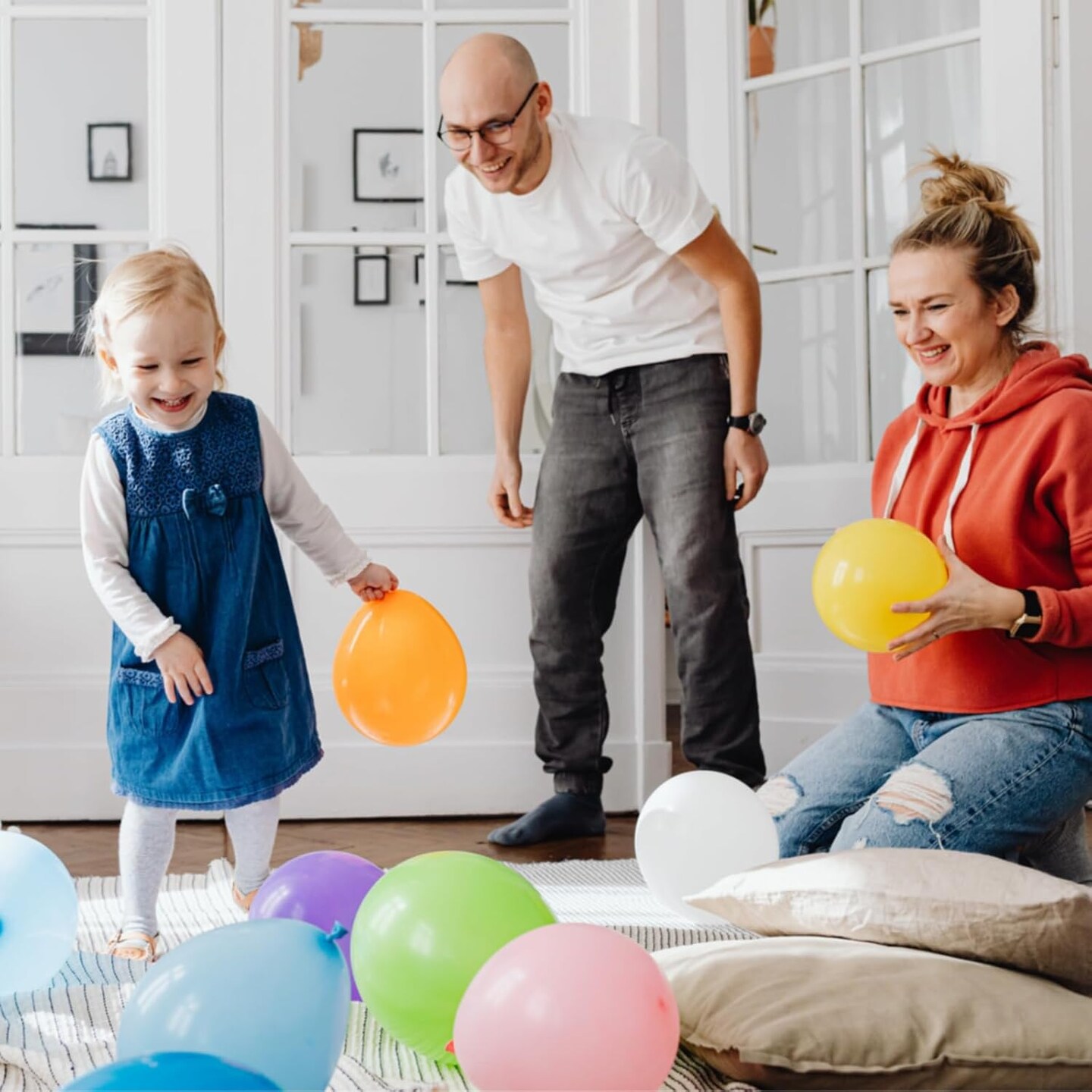 110pcs Assorted Color 12” Latex Balloons – Birthday, Valentine’s Day, Wedding Party Decorations with 2 Ribbons