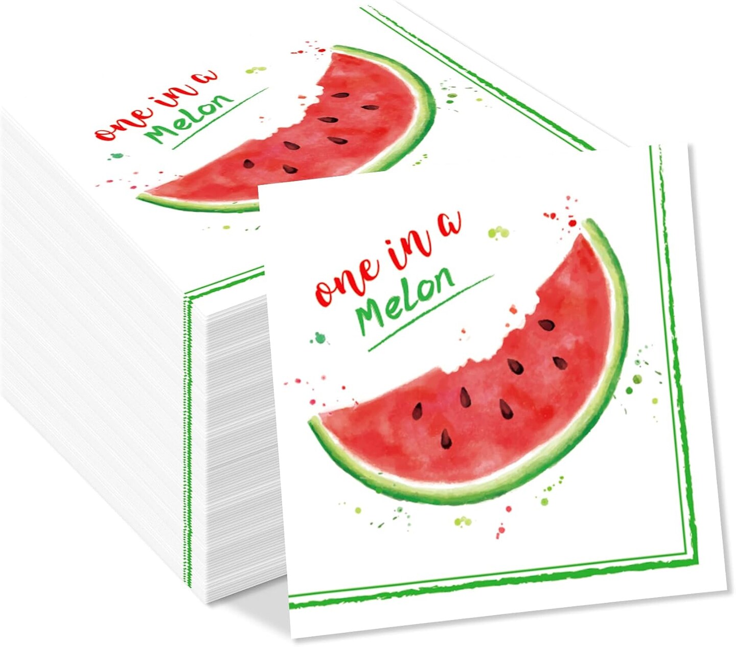40Pcs Watermelon Party Napkins Summer Sweet Watermelon Paper Napkins Girls 1st Birthday Disposable Lunch Dinner Tableware Baby Shower Party Supplies
