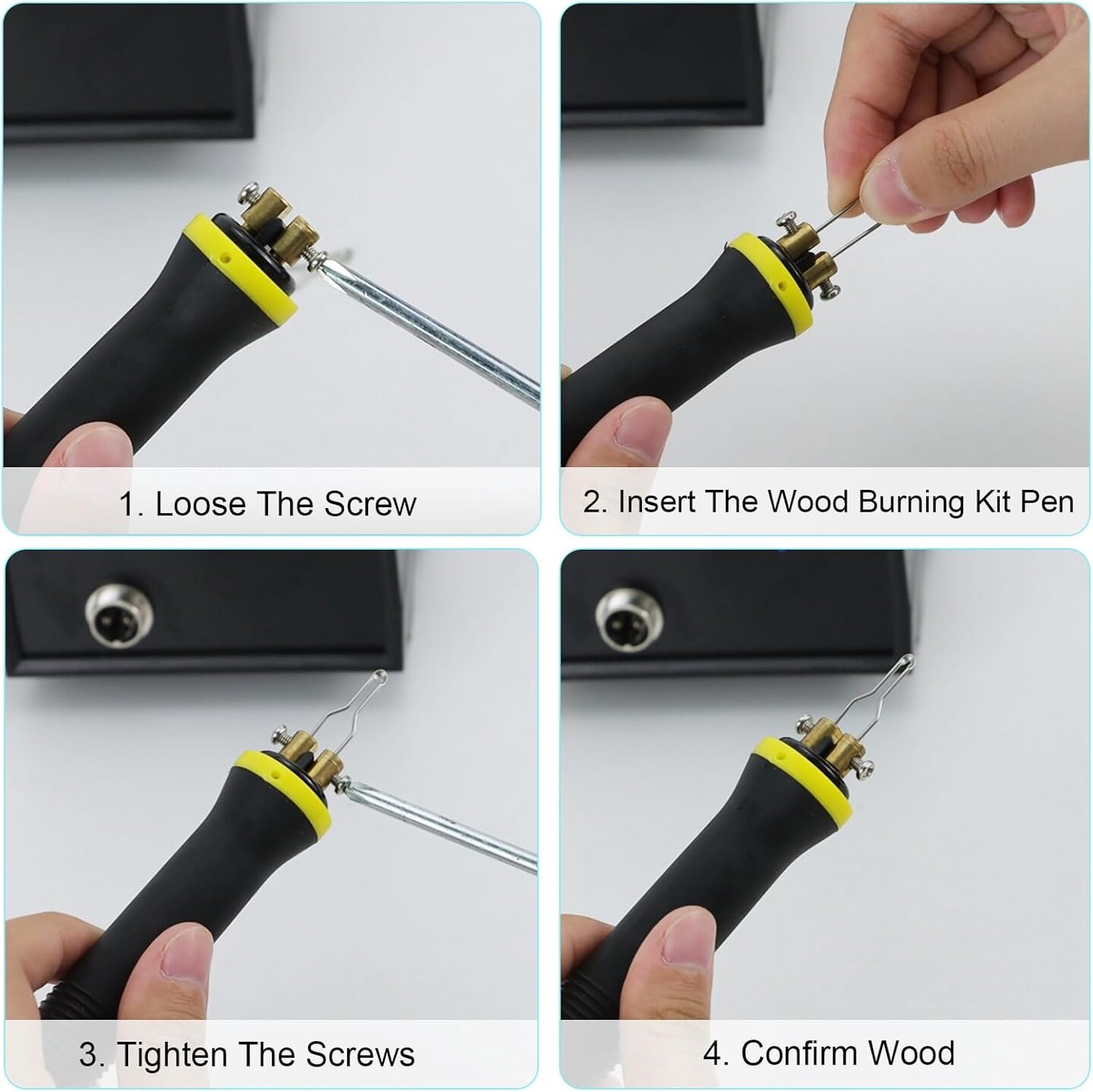 Professional Wood Burning Kit, Wood Burner Machine Pyrography Woodburning Tool for Beginners Adults (Sigle Pen Wood Burning Kit)