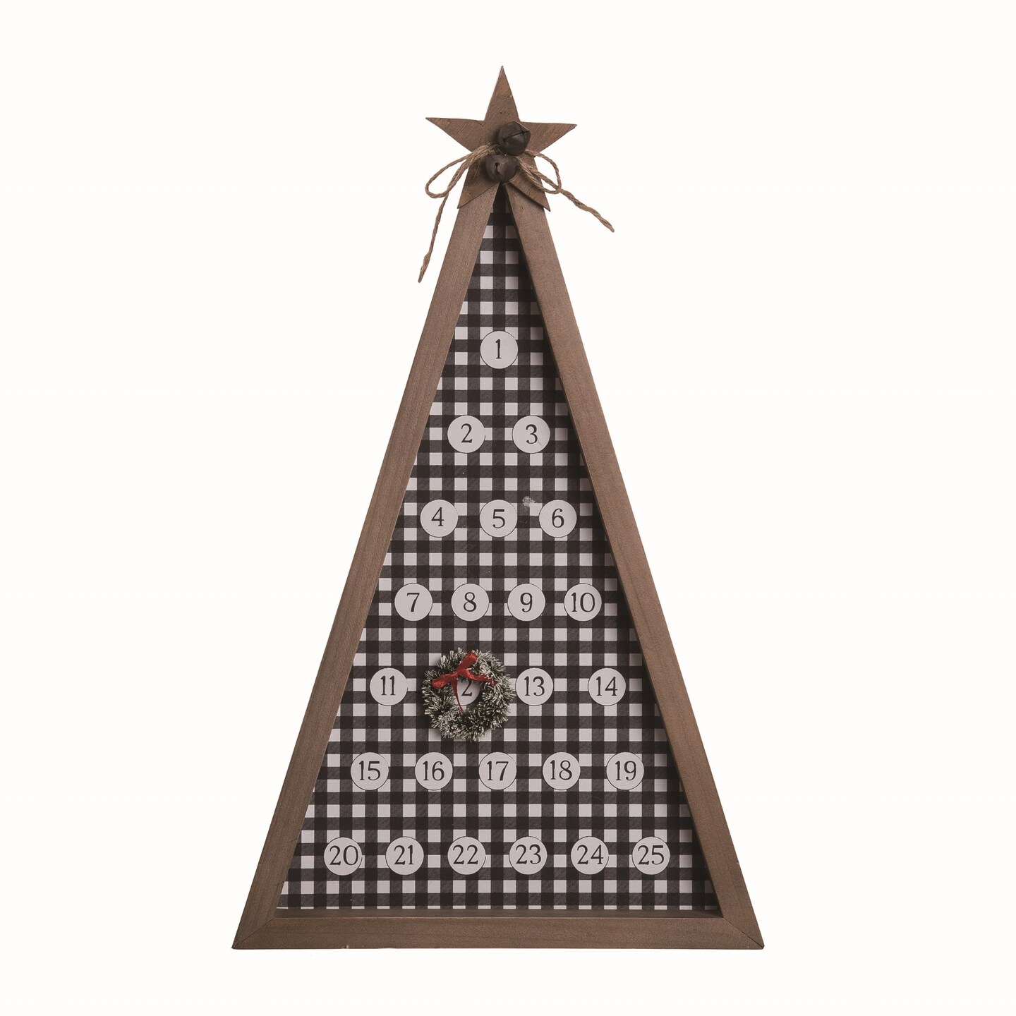 Transpac Wood 15.75 in. Multicolor Christmas Magnetic Tree Countdown Calendar