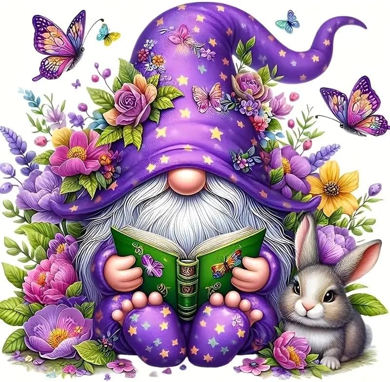 gnome Diamond Art Kits for Adults,5D Diamond Painting DIY Book gnome Diamond Art Diamond Painting Kits for Adult