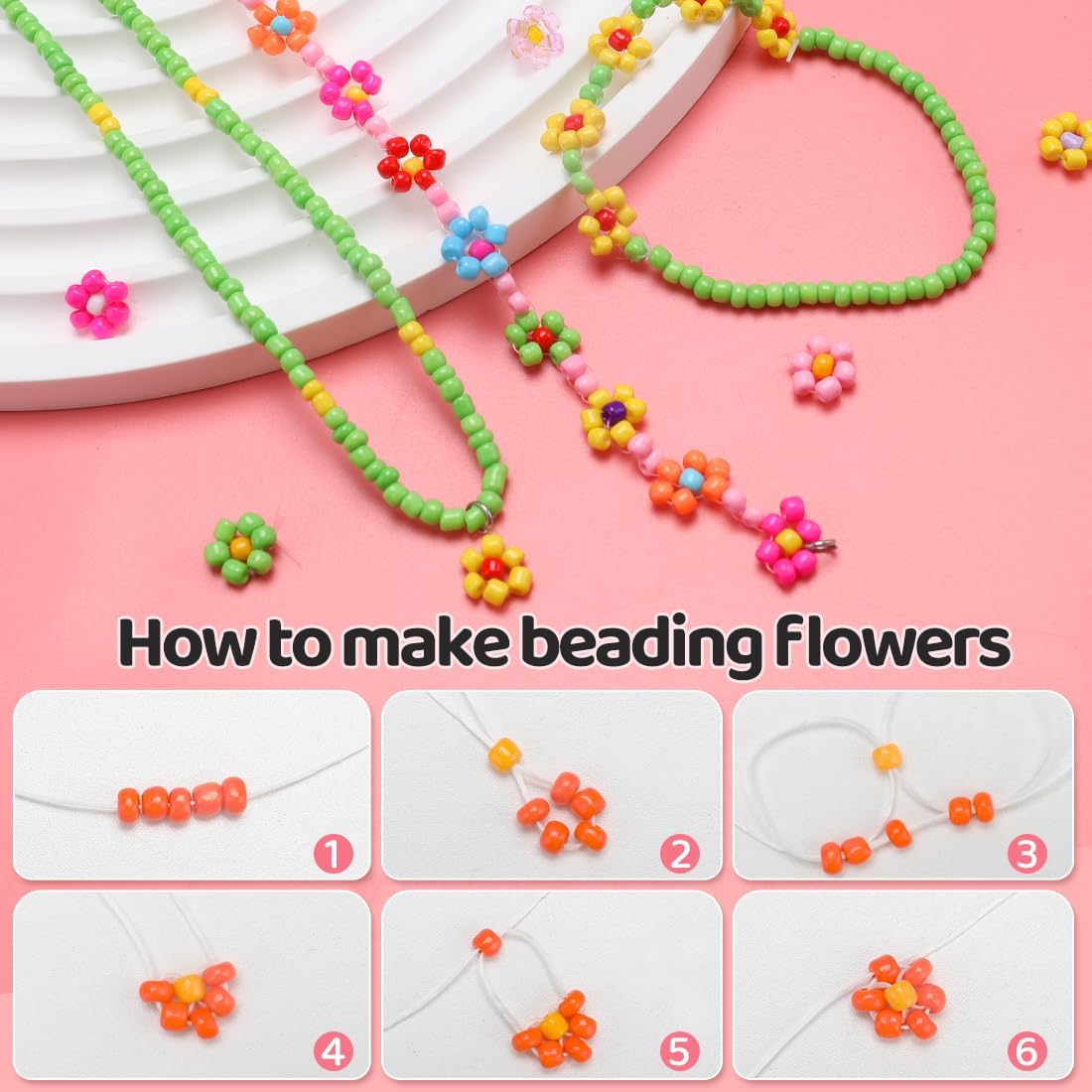 White Seed Beads, 4000+pcs 3mm for Jewelry & Bracelets