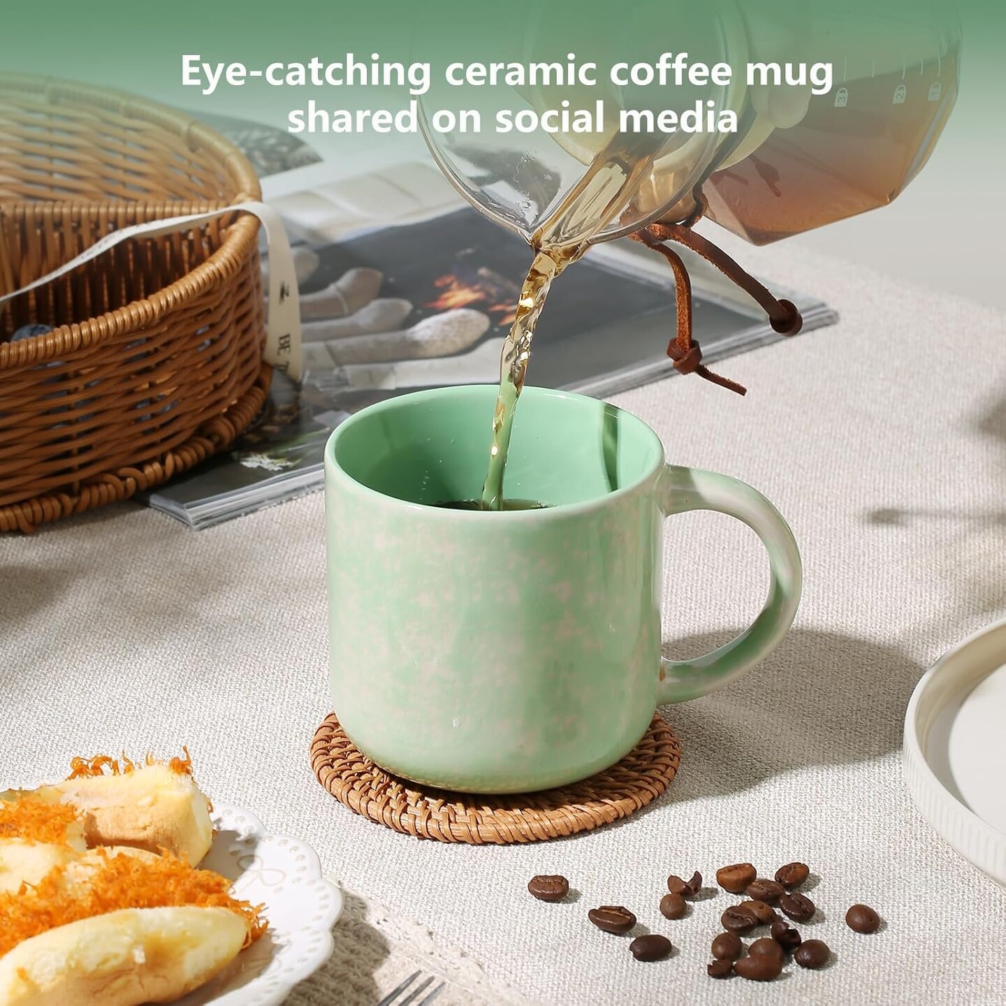 12 OZ Coffee Mugs Set of 4, Ceramic Coffee Mugs