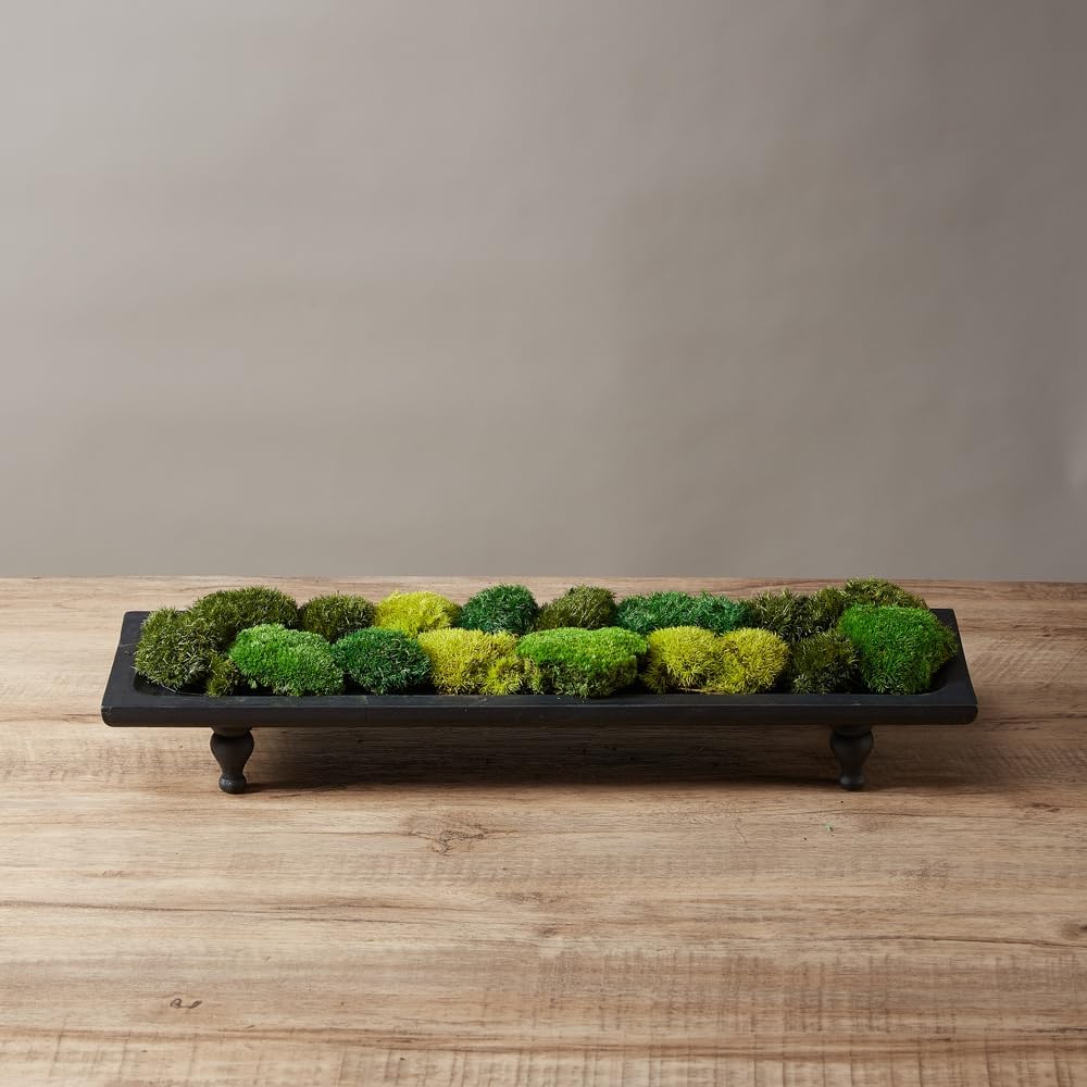 Moss No Bowl 4 Color Mix Pack Preserved Pole Moss Pillow Bun Cushion Natural Decorative DIY Kit Art Wall Florist Easter Decor