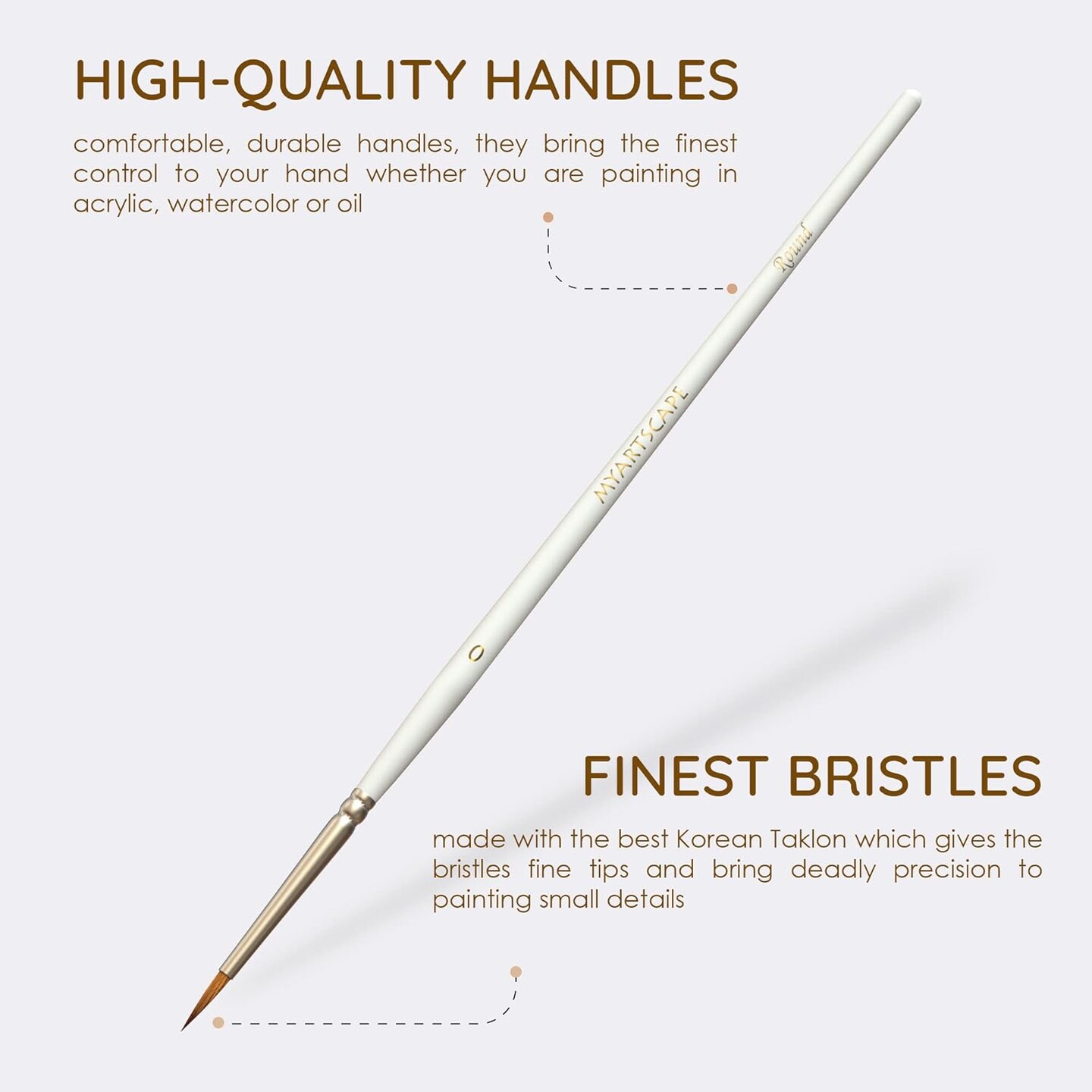 Set of 12 for Detail &#x26; Fine Point Painting Miniature Paint Brushes with Holder